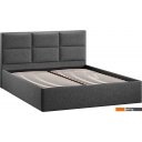 Кровати Трия Стелла Тип 1 c ПМ и заглушиной 160x200 (микровелюр Jercy Graphite)