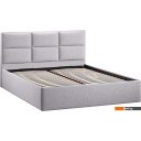 Кровати Трия Стелла Тип 1 c ПМ и заглушиной 160x200 (микровелюр Jercy Silver)
