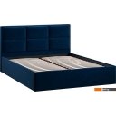Кровати Трия Стелла Тип 1 c ПМ и заглушиной 160x200 (микровелюр Wellmart Blue)