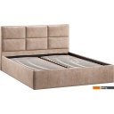 Кровати Трия Стелла Тип 1 c ПМ и заглушиной 160x200 (микровелюр Wellmart Dark Beige)