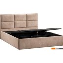 Кровати Трия Стелла Тип 1 c ПМ и заглушиной 160x200 (микровелюр Wellmart Dark Beige)