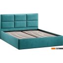 Кровати Трия Стелла Тип 1 c ПМ и заглушиной 160x200 (микровелюр Wellmart Indigo)