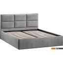 Кровати Трия Стелла Тип 1 c ПМ и заглушиной 160x200 (микровелюр Wellmart Silver)