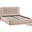Кровати Трия Тиффани Тип 1 c ПМ и заглушиной 160x200 (микровелюр Jercy Cream)
