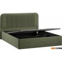 Кровати Трия Тиффани Тип 1 c ПМ и заглушиной 160x200 (микровелюр Jercy Deep Green)