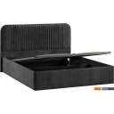 Кровати Трия Тиффани Тип 1 c ПМ и заглушиной 160x200 (микровелюр Jercy Graphite)