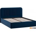 Кровати Трия Тиффани Тип 1 c ПМ и заглушиной 160x200 (микровелюр Wellmart Blue)