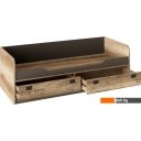 Кровати Трия Пилигрим 200х80 (дуб каньон светлый/серый, 2 ящика)