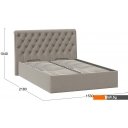 Кровати Трия Скарлет универсальная тип 1 с ПМ 140x200 (велюр мокко темный)