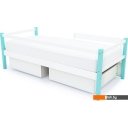 Кровати Бельмарко Svogen 1355 160x70 (мятный/белый, динозаврики)