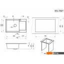 Кухонные мойки Granula ES-7807 (черный)