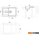 Кухонные мойки Longran Amanda AMG 780.500 (marone/93)