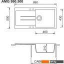 Кухонные мойки Longran Amanda AMG 990.500 (colorado/08)