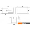 Кухонные мойки Longran Enigma ENG1000.500 (onyx/10)