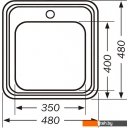 Кухонные мойки Premial PL 4848 (полированная, 0.6 мм)
