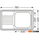 Кухонные мойки Premial PL 7642 (полированная, 0.8 мм)
