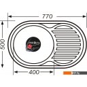 Кухонные мойки Premial PL 7750 (матовая, 0.8 мм)
