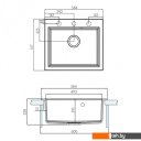 Кухонные мойки Акватон Линеа 58 (графит)