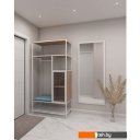 Полки, стеллажи, системы хранения Hype Mebel Босс 100x200 (белый/дуб галифакс натуральный/велюр серый)