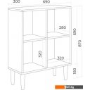 Полки, стеллажи, системы хранения MONOFIX Одос 4 секции (капучино)