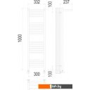 Полотенцесушители TERMINUS Аврора П20 300x1000 с полкой нп (хром)