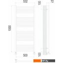 Полотенцесушители TERMINUS Аврора П20 500x1000 нп (сатин)