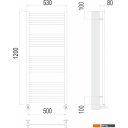 Полотенцесушители TERMINUS Грета П15 500x1200 (хром)