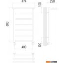Полотенцесушители TERMINUS Контур П7 400x800 с полкой (хром)