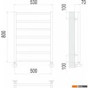 Полотенцесушители TERMINUS Контур П7 500x800 (RAL 9003 белый)