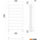Полотенцесушители TERMINUS Контур П9 500x1000 (RAL 9003 белый)
