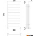 Полотенцесушители TERMINUS Контур П9 500x1000 (RAL 9005 черный матовый)