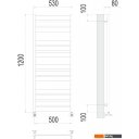Полотенцесушители TERMINUS Латтэ П13 500x1200 (хром)