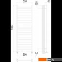 Полотенцесушители TERMINUS Латтэ П16 500x1400 (хром)