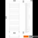 Полотенцесушители TERMINUS Соренто П23 500x1400 (хром)