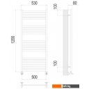 Полотенцесушители TERMINUS Тоскана П19 500x1200 (хром)