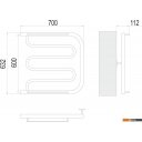 Полотенцесушители TERMINUS Фокстрот 1 600x700 (боковое подключение, хром)