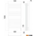 Полотенцесушители TERMINUS Енисей П12 500x1000 (RAL 9005 черный матовый)