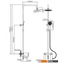 Душевые системы и гарнитуры Diadonna Д65-35003BL