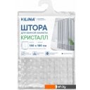 Шторки и карнизы для ванн и поддонов Вилина Кристалл Peva. Призма 7179-10015-1 180x180 (прозрачный)