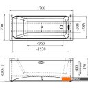 Экраны под ванну Vannesa Агата 170х70 2-21-0-0-0-226 (фронтальный)
