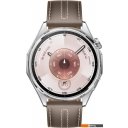 Умные часы и браслеты Huawei Watch GT 6 46 мм (серебристый, с коричневым кожаным ремешком, международная версия)