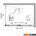 Душевые кабины BelBagno ACQUA-AH-1-130/80-C-Cr