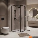 Душевые кабины Niagara NG-6826-34BLACK 90x90x195 (черный матовый/прозрачное стекло)