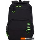 Рюкзаки Grizzly RU-430-10 (черный/салатовый)