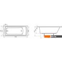 Ванны Ravak Domino Plus 170x75 (с ножками и сливом)