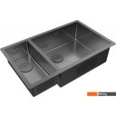 Кухонные мойки Paulmark Next 69/2S Uni PM226944-GMR (черный/вороненая сталь)