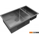 Кухонные мойки Paulmark Next 69/2S Uni PM226944-GML (черный/вороненая сталь)