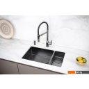 Кухонные мойки Paulmark Next 69/2S Uni PM226944-GML (черный/вороненая сталь)