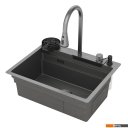 Кухонные мойки Roxen Stage Plus 560250-60-BS многофункциональная 8 в 1 (60*48/текстурный графит)