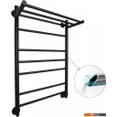 Полотенцесушители Маргроид Вид 10 80x50 (с полкой черный матовый, полная комплектация)